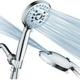 thumbnail image 3 of AquaCare High Pressure 8-mode Handheld Shower Head, Anti-clog Nozzles, Built-in Power Wash to Clean Tub, Tile & Pets, Extra Long 6 ft. Stainless Steel Hose, Wall & Overhead Brackets, 3 of 3