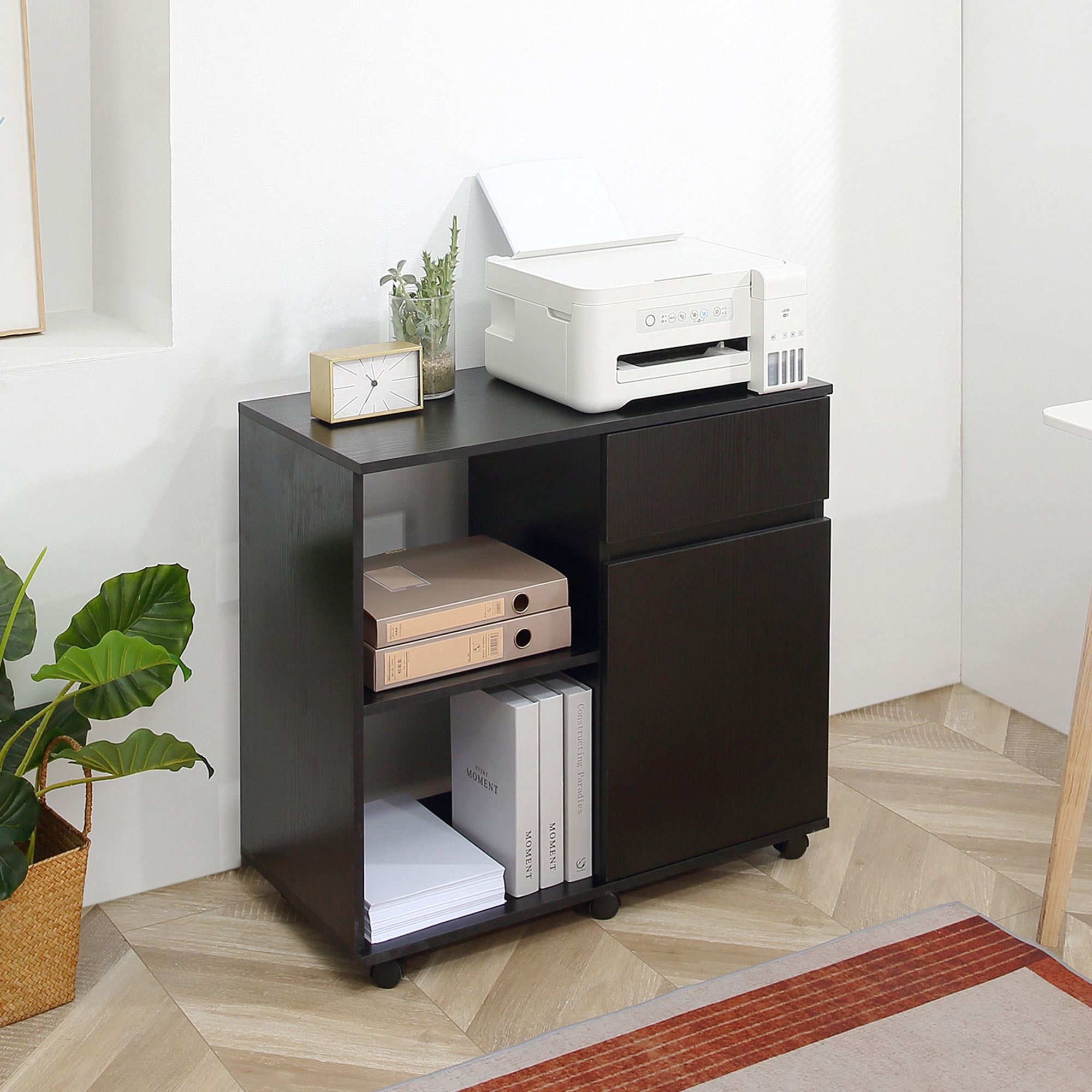 Pawhut Large Double Rolling Metal Bird Cage House with Removable Metal Tray, Storage Shelf, Wood Perch, Food Container