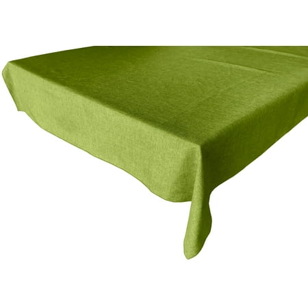 

Faux Burlap Solid Tablecloth Lime Green