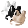 thumbnail image 2 of Stamzod 3 Pack Women's Adjustable Posture Corrector Bras Comfortable X-Shaped Back Wireless Bra Supportive Tshirt Bras for Women, 2 of 9