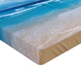 thumbnail image 2 of Ambesonne Beach Fitted Sheet, Cloudy Sky in Sea Summer, Twin Size, Sand Brown Blue, 2 of 3