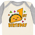 thumbnail image 4 of Inktastic 1st Birthday with Taco and Confetti Boys or Girls Long Sleeve Baby Bodysuit, 4 of 5