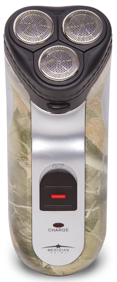 Rechargeable Electric Shaver Camouflage Pattern With 3 Pivoting Head And Pop Up Trimmer