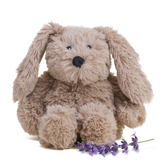 Peluche de peluche Warmies Junior con forma de conejito marrón, apto para microondas, 23 cm