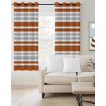 thumbnail image 2 of Orange Stripes Blackout Curtains, Light Blocking Print Window Curtains, Modern Minimalist Horizontal Ombre Lines Thermal Insulated Window Drapes for Living Room Kitchen Cafe 2 Panels, 84"W x 84"L, 2 of 9