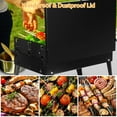 thumbnail image 5 of Portable Charcoal Grill, Small BBQ Grill Outdoor Folding Barbecue Grill, Foldable Camping Grill with Barbecue Accessories & Lid for Outdoor Cooking Camp Picnic Steak Hot Dogs, 5 of 12
