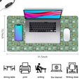 thumbnail image 5 of Long Mouse Pads for Desk,Green Alligators Icons Pattern Desk Mats on Top Of Desks, Desk Mouse Pad Extra Large with 3mm Non-Slip Base and Stitched Edge for Gaming,Office,Work,Home 31.5"x15.7", 5 of 6