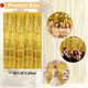 thumbnail image 3 of Paquete de 5 cortinas de oropel dorado, 3,3 pies x 6,6 pies, cortinas con flecos de aluminio, cortinas con purpurina metálica, decoraciones de fondo para fotomatón para bodas, compromisos,, 3 of 7