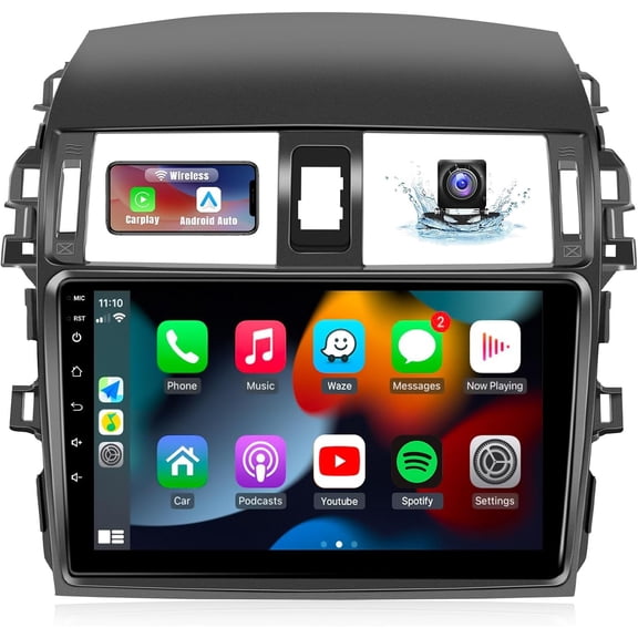 Android Car Sereo for Toyota Corolla 2009 2010 2011 2012 2013 Radio, 9inch Touch Screen for Corolla Car Stereo with Carplay Android Auto Bluetooth WiFi GPS SWC Backup Camera