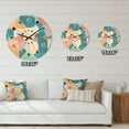 thumbnail image 4 of Designart 'Geometrical Abstract Retro Pattern II' Mid-Century Modern Wood Wall Clock, 4 of 5
