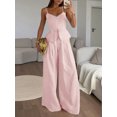 thumbnail image 2 of Women's Halter Vest and Wide Leg Pants Set, Tie Front Sleeveless Two Piece Outfit, 2 of 2