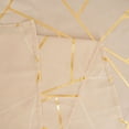 thumbnail image 2 of BalsaCircle 90" x 156" Beige Gold Metallic Geometric Design Polyester Rectangle Tablecloth, 2 of 8