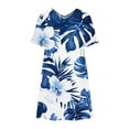 thumbnail image 4 of PEZHADA Robe d'Été pour Femmes avec Manches Mode Femme Été Décontractée Ample Imprimée Sans Manches à Col en V Robe Ample d'Été pour Femmes, 4 of 7
