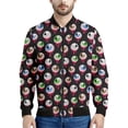thumbnail image 2 of Chaqueta con cremallera con estampado 3D de globo ocular espeluznante para hombres y mujeres, sudadera con personalidad, abrigo suelto, chaqueta bomber de manga larga con cremallera, 2 of 5