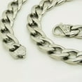 thumbnail image 4 of QQTDFG 15mmCurb Cuban Link Chain Heavy 316L Stainless Steel Silver Mens Necklace 7"-40"-24inch, 4 of 5
