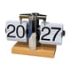 thumbnail image 1 of Reloj de escritorio con tapa, automático de página, diseño Digital Vintage, reloj de mesa con Base de madera para Hotel, oficina, dormitorio,, 1 of 9