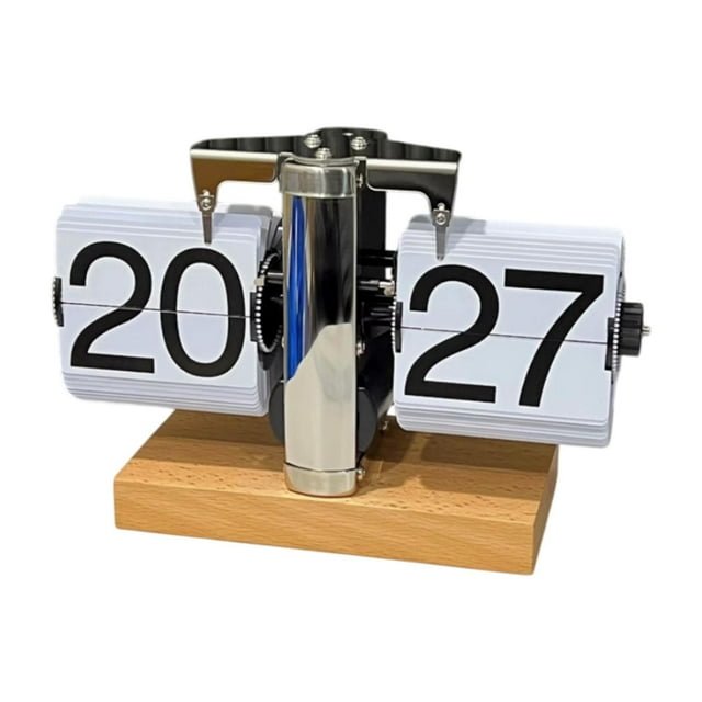 Elodie Flip Desk Clock Automatic Page Turning Clock for Apartment Living Room Hotel