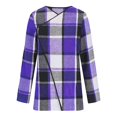 thumbnail image 4 of iOPQO Checkered Cardigan Open Front Cardigan for Women Womens Open Front Cardigan Fall Cardigans for Women's Outerwear Long Cardigans for Women Open Cardigans for Women Dark Purple S, 4 of 6