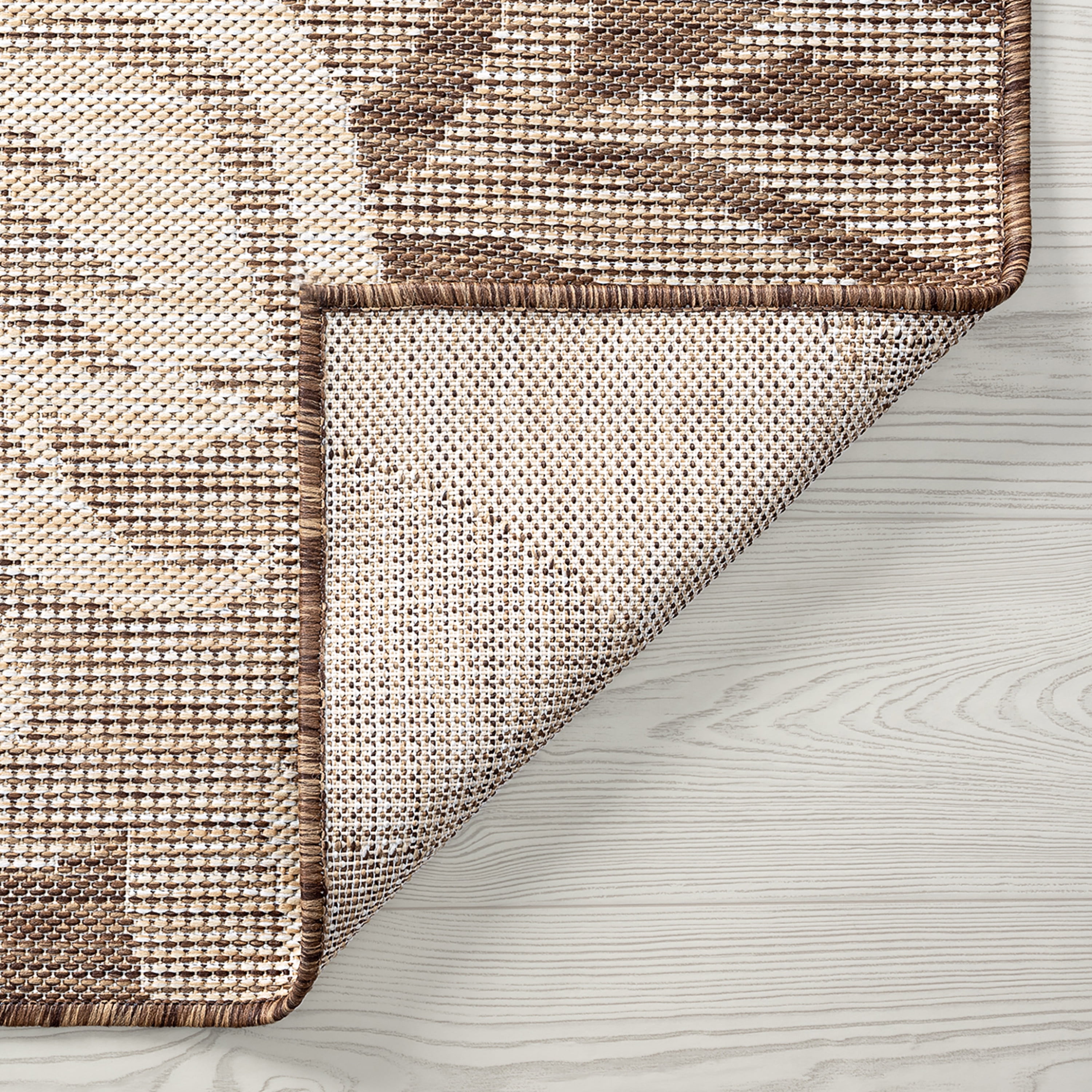 2x3 Water Resistant, Small Indoor Outdoor Rugs for Patios, Front Door Entry, Entryway, Deck, Porch, Balcony | Outside Area Rug for Patio | Brown, Floral | Size: 2' x 3'