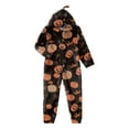 thumbnail image 2 of Halloween Pajamas for Kids Gilrs Size 8-10 Fall Funny Cozy Pumpkin Ghost Hooded Flannel Jumpsuits Festival Party Tween Girls Trendy Clothes Halloween Dress Up Romper Black 2-3 Years, 2 of 4