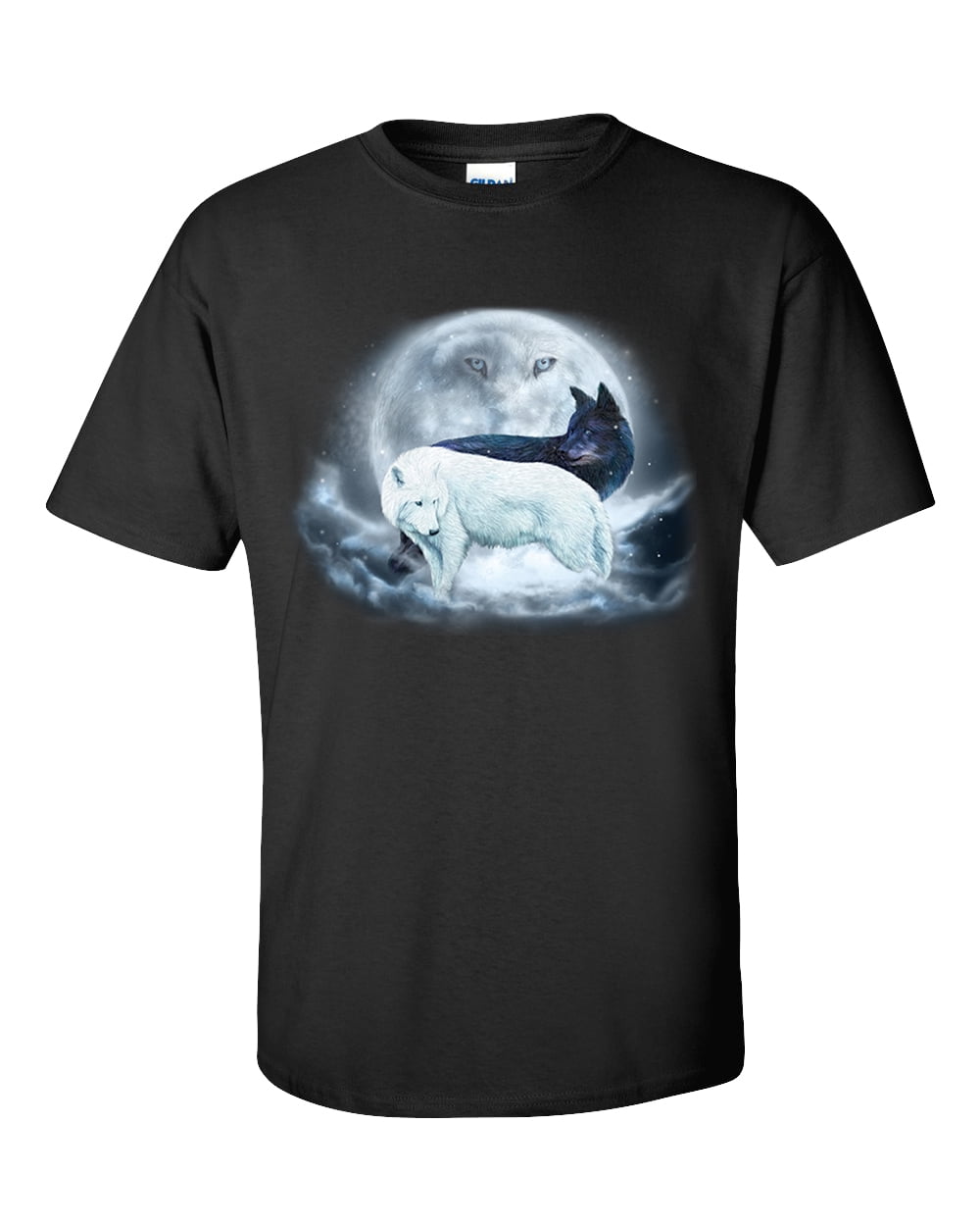 Trenz Shirt Company Yin Yang Wolves Unisex Short Sleeve T-shirt - Picture 1 of 18