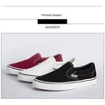 thumbnail image 4 of YAZI Women's Slip on Sneakers Womens White Canvas Slip on Shoes Fashion Canvas Sneakers for Women Black Casual Shoes, 4 of 15