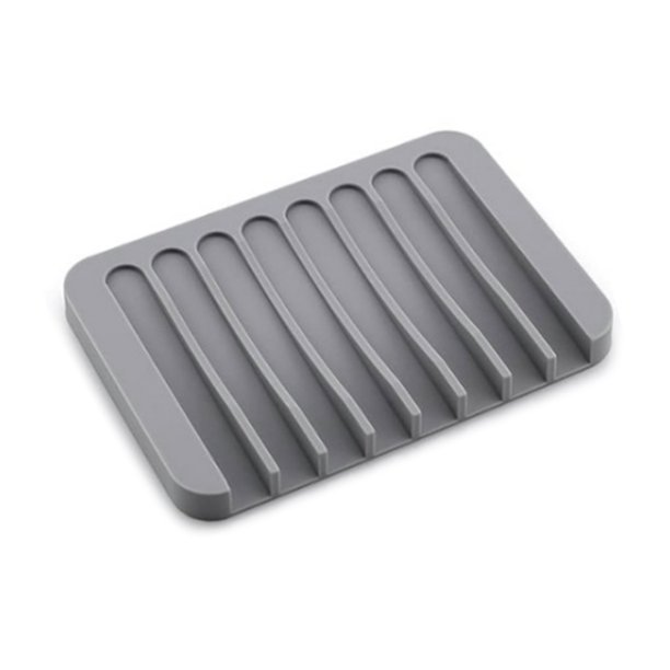 Jabonera autodrenante de silicona, bandeja para jabón con escurridor en cascada, soporte para jabón para baño, ducha, bañera, fregadero de cocina