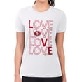 thumbnail image 4 of Women's G-III 4Her by Carl Banks White San Francisco 49ers Love Graphic Fitted T-Shirt, 4 of 5