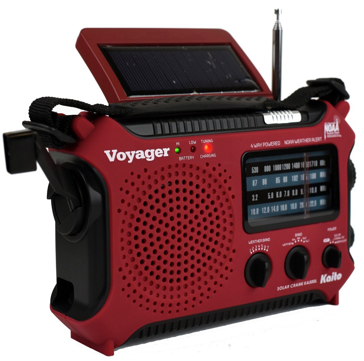 Kaito Portable AM/FM Radios, Red, KA500L