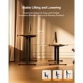thumbnail image 2 of HLDIRECT 55" Electric Standing Desk with Outlets, Sit Stand Up Desk, Adjustable Height Home Office Desk with 2 Preset Heights for Work Study, Brown, 2 of 9