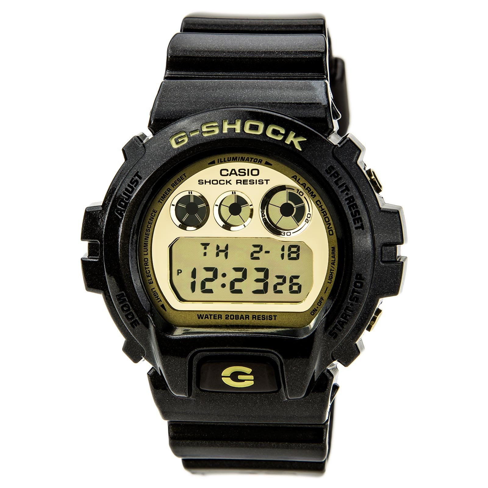 G shock dw 6900 black gold sale