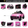 thumbnail image 5 of Lamborghini 12V Kids Electric Cars, Battery Powered Ride on Cars with Remote Control, Toddler Ride On Toys for 3+Years Olds Girls Boys, Pink, 5 of 10