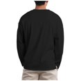 thumbnail image 4 of DeHolifer Men's T-Shirts Casual Pullover Solid Color Long Sleeve V-Neck Loose Blouse Tops Black 3XL, 4 of 5