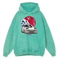 thumbnail image 2 of Sudadera con capucha de algodón 100 % extragrande para hombre, estilo vintage, desgastado, lavado, Think Like A Proton, Stay Positive, divertida, ciencia, 2 of 5