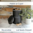 thumbnail image 6 of AuldHome Design Enamelware Dog Treat Jar (Black), Large Modern Farmhouse Pet Treats Container, 6 of 7