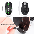 thumbnail image 3 of BCOOSS Wireless Gaming Mouse with Buttons on the Side Rechargeable Computer Mice with Light, 3 of 7