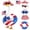 Red White Blue, variant on 5 Pcs/Set Bikini Porch Goose Outfits with Sunglasses, 23 Inch Summer Bikini Costume with Swim Ring, Tropical Beach Pool Party Decor for Lawn Goose Statue (Polka Dot Yellow)