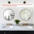 thumbnail image 2 of Espejo redondo negro para pared de baño, espejo circular de 20 pulgadas para decoración de pared, espejos decorativos para baño, entrada, recámara, cambiador, espejo de marco negro, 2 of 13
