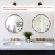 thumbnail image 2 of Espejo redondo negro para pared de baño, espejo circular de 20 pulgadas para decoración de pared, espejos decorativos para baño, entrada, recámara, cambiador, espejo de marco negro, 2 of 13