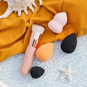 DUcare Flat Top Kabuki Brush with Reusable Makeup Sponges, Foundation Brush, Pink