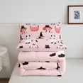 thumbnail image 5 of Erosebridal Cute Ghost Cat Comforter Set Twin Happy Halloween Pumpkin Bedding Set Gifts Teen,Black White Halloween Kitten Bed Comforter Set Pink Halloween Quilt Set 1 Pillow Case, 5 of 7