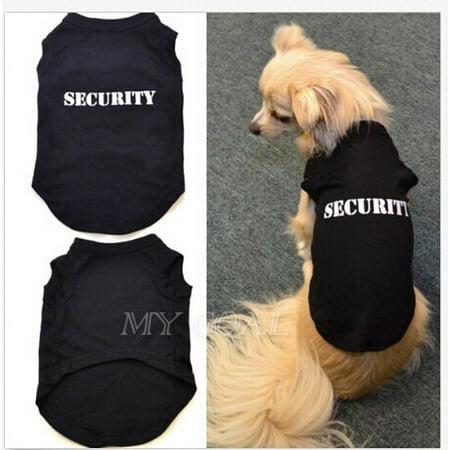 Pet Small Dog Puppy T-Shirt Security Vest Clothes Apparel Costumes Black
