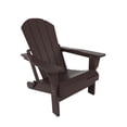 thumbnail image 3 of FADINGFREE Outdoor Folding Adirondack Chair, All-Weather & Space-Saving HDPE Chair for Patio, Poolside, Deck & Graden, Dark Brown, 3 of 13