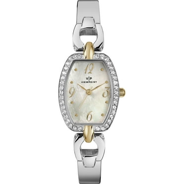 Viewpoint by Timex Women's 25mm Mother-of-Pearl Dial Watch – Silver-Tone Bracelet