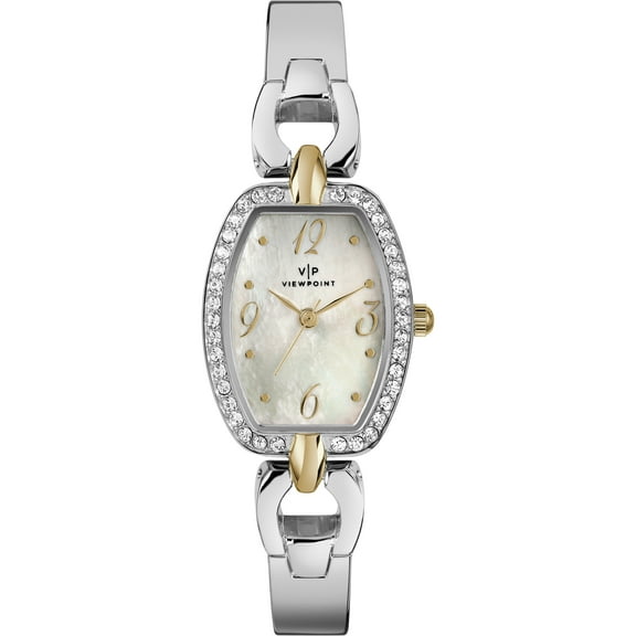 Viewpoint by Timex Women's 25mm Mother-of-Pearl Dial Watch – Silver-Tone Bracelet