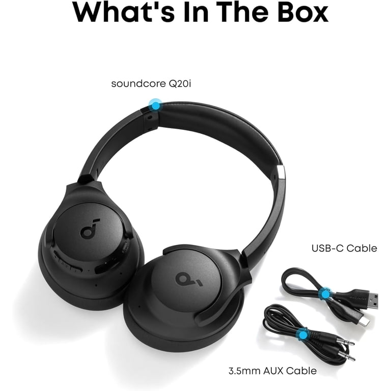 Soundcore Q20i Wireless Noise Cancelling Headphones, 40 Hr Battery