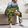 thumbnail image 7 of Sikiie Mountain Daisy Meadow Mens Pajama Set, Soft Warm Long Sleeve Sleepwear, Cozy Button-Down Pjs for Men-Small, 7 of 7