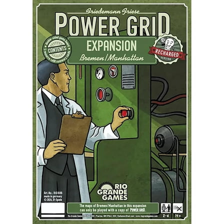 Rio Grande Games: Power Grid Bremen/Manhattan -Strategy Board Game, Electric Power Companies Competition, Economic Development, Ages 14 , 2-6 Players