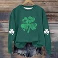 thumbnail image 2 of OGLCCG St. Patrick's Day Sweatshirts for Kids Girls Clover Printed Long Sleeve Crewneck Irish Shamrock Shirt Casual Loose Pullover Tops 1-13 Years, 2 of 4