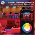 thumbnail image 3 of GE CYNC Smart Outdoor Floodlight, Full Color, Bluetooth and Wi-Fi Enabled, Alexa and Google Home Compatible, Medium Base, Dimmable, No Hub Required (2 Pack), 3 of 11